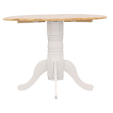 Allison Round 40-inch Drop Leaf Extension Dining Table White - Tampa Furniture Outlet
