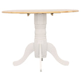 Allison Round 40-inch Drop Leaf Extension Dining Table White - Tampa Furniture Outlet