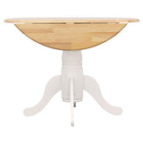 Allison Round 40-inch Drop Leaf Extension Dining Table White - Tampa Furniture Outlet