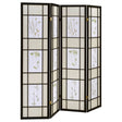 Tampa Furniture Outlet - Coaster - Catabella 4-Panel Room Divider Folding Shoji Screen Floral - 4407