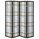 Catabella 4-Panel Room Divider Folding Shoji Screen Floral - Tampa Furniture Outlet