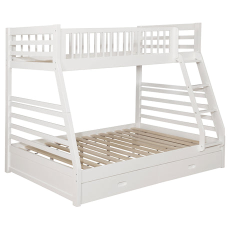 Tampa Furniture Outlet - Coaster - Ashton 2-drawer Wood Twin Over Full Bunk Bed White - 460180