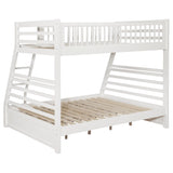 Ashton 2-drawer Wood Twin Over Full Bunk Bed White - Tampa Furniture Outlet