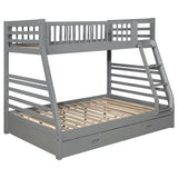 Tampa Furniture Outlet - Coaster - Ashton 2-drawer Wood Twin Over Full Bunk Bed Grey - 460182