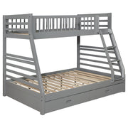 Tampa Furniture Outlet - Coaster - Ashton 2-drawer Wood Twin Over Full Bunk Bed Grey - 460182