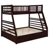 Tampa Furniture Outlet - Coaster - Ashton 2-drawer Wood Twin Over Full Bunk Bed Cappuccino - 460184