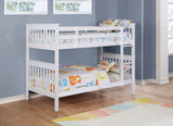 Chapman Wood Twin Over Twin Bunk Bed White - Tampa Furniture Outlet