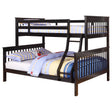 Tampa Furniture Outlet - Coaster - Chapman Wood Twin Over Full Bunk Bed Black - 460259