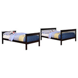 Chapman Wood Twin Over Full Bunk Bed Black - Tampa Furniture Outlet