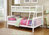 Chapman Wood Twin Over Full Bunk Bed White - Tampa Furniture Outlet