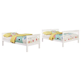 Chapman Wood Twin Over Full Bunk Bed White - Tampa Furniture Outlet