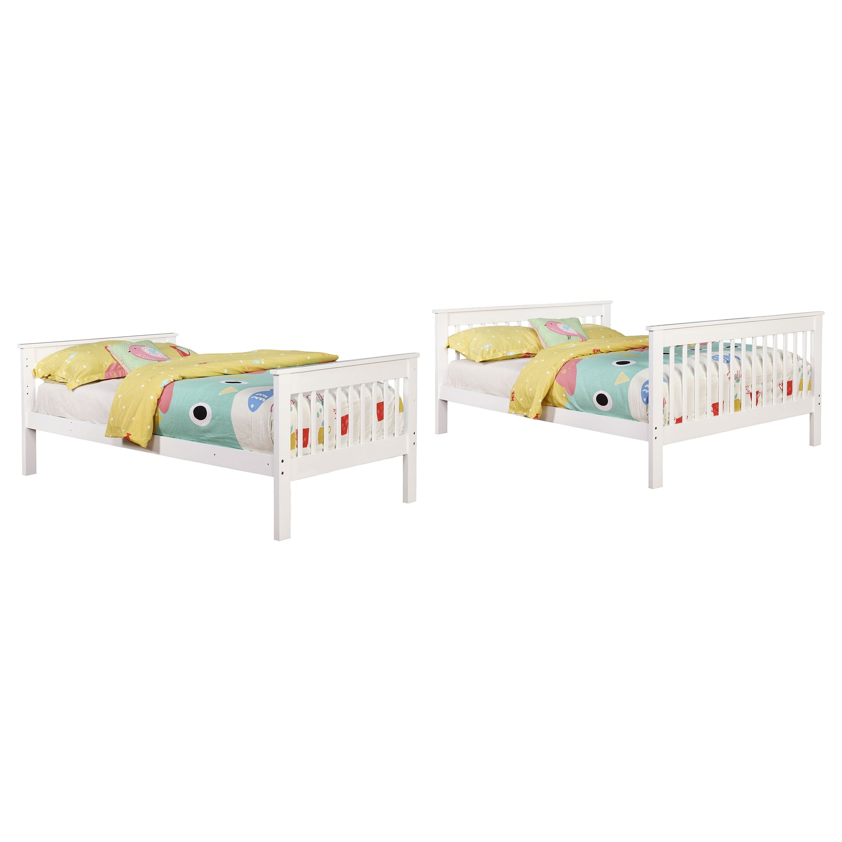 Chapman Wood Twin Over Full Bunk Bed White - Tampa Furniture Outlet