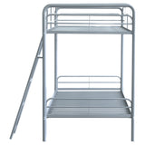 Carson Metal Twin Over Twin Bunk Bed Glossy Silver
