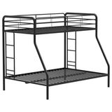 Tampa Furniture Outlet - Coaster - Carson Metal Twin Over Full Bunk Bed Glossy Black - 460340BLK