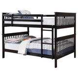 Tampa Furniture Outlet - Coaster - Chapman Wood Full Over Full Bunk Bed Black - 460359