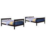 Chapman Wood Full Over Full Bunk Bed Black - Tampa Furniture Outlet