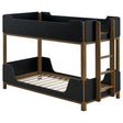 Tampa Furniture Outlet - Coaster - Morris Twin Over Twin Wood Bunk Bed Black and Walnut - 460369