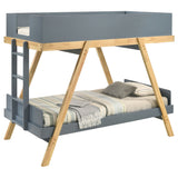 Tampa Furniture Outlet - Coaster - Frankie Twin Over Twin Bunk Bed with 7-inch Mattresses Blue - 460572T-SM