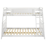Holden Wood Veneer Twin Over Full Bunk Bed White - Tampa Furniture Outlet