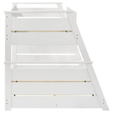 Holden Wood Veneer Twin Over Full Bunk Bed White - Tampa Furniture Outlet
