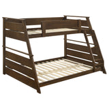 Holden Wood Veneer Twin Over Full Bunk Bed Walnut - Tampa Furniture Outlet