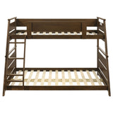 Holden Wood Veneer Twin Over Full Bunk Bed Walnut - Tampa Furniture Outlet