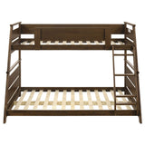 Holden Wood Veneer Twin Over Full Bunk Bed Walnut - Tampa Furniture Outlet