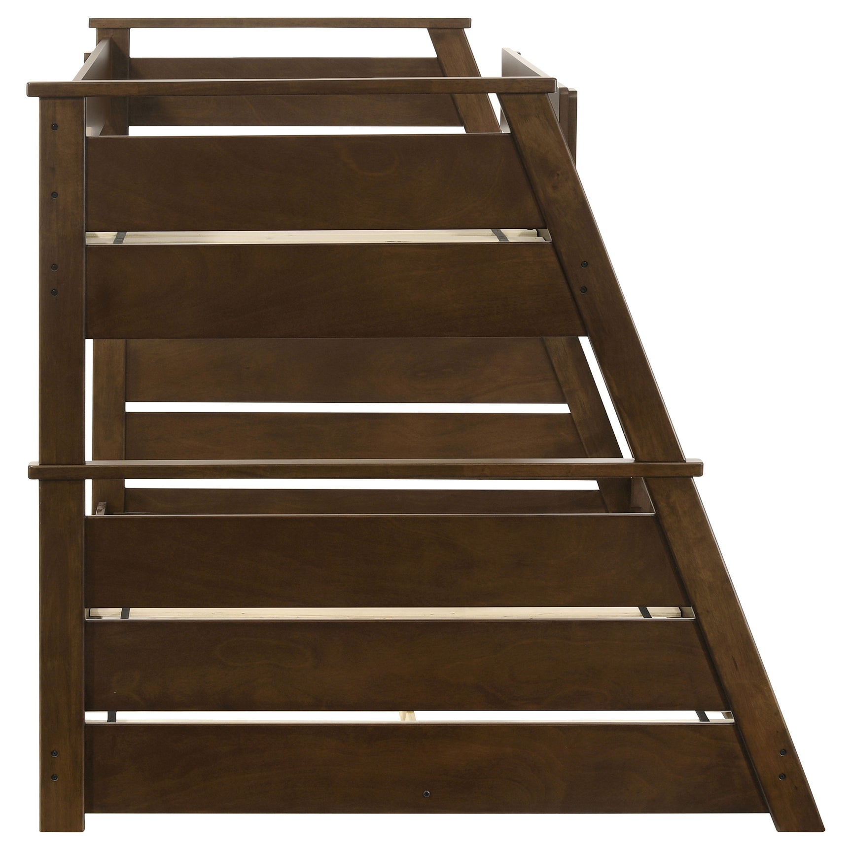 Holden Wood Veneer Twin Over Full Bunk Bed Walnut - Tampa Furniture Outlet