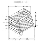 Holden Wood Veneer Twin Over Full Bunk Bed Walnut - Tampa Furniture Outlet