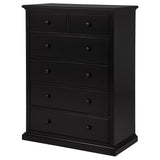 Sumerlin 6-drawer Bedroom Chest of Drawers Black - Tampa Furniture Outlet