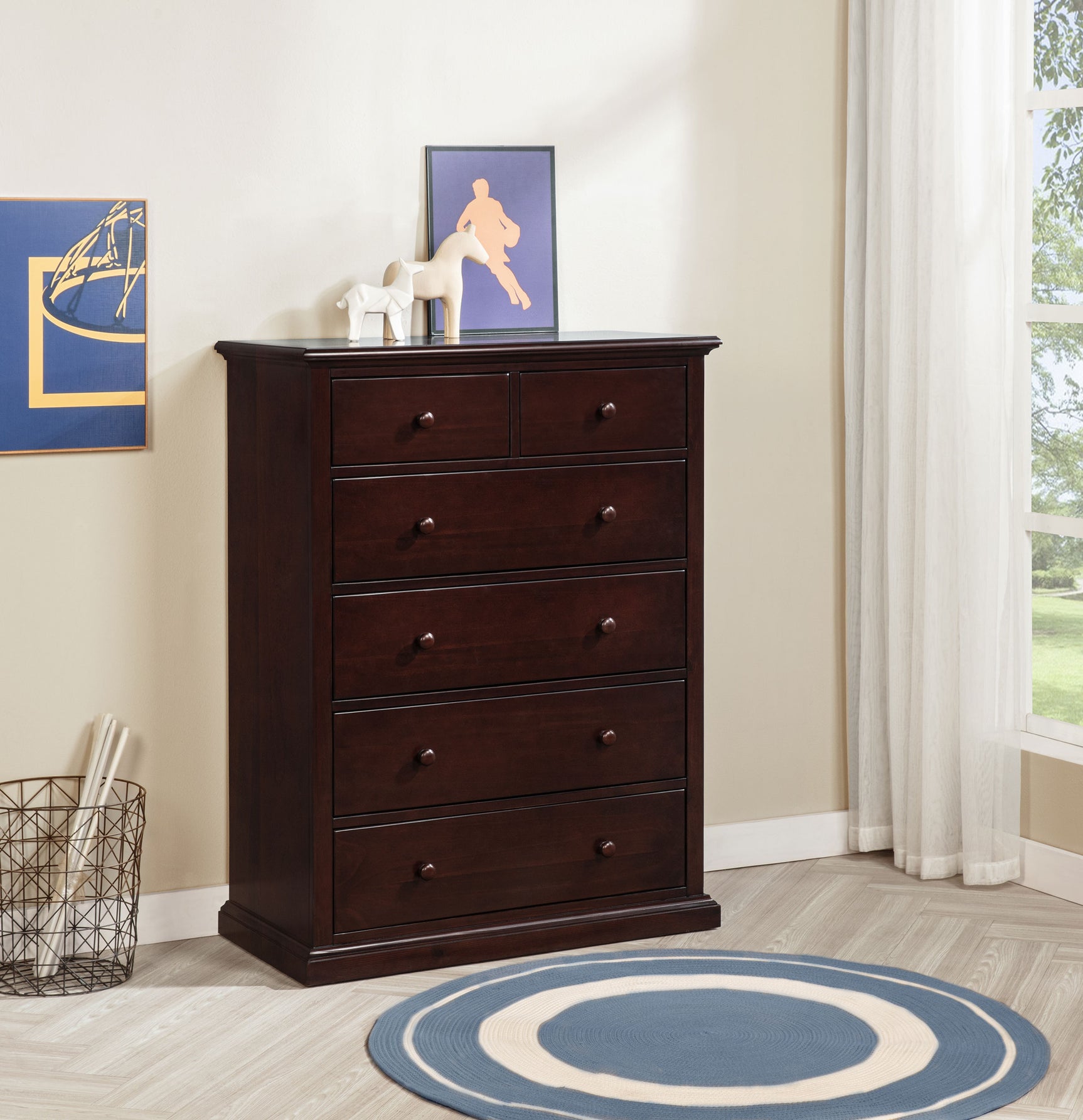 Sumerlin 6-drawer Bedroom Chest of Drawers Cappuccino - Tampa Furniture Outlet