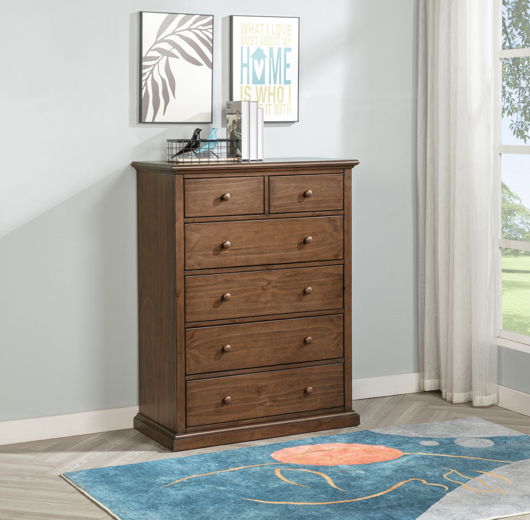 Sumerlin 6-drawer Bedroom Chest of Drawers Medium Brown - Tampa Furniture Outlet