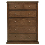 Sumerlin 6-drawer Bedroom Chest of Drawers Medium Brown - Tampa Furniture Outlet
