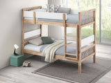 Dakota Wood Twin Over Twin Bunk Bed Natural - Tampa Furniture Outlet