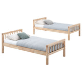 Dakota Wood Twin Over Twin Bunk Bed Natural - Tampa Furniture Outlet
