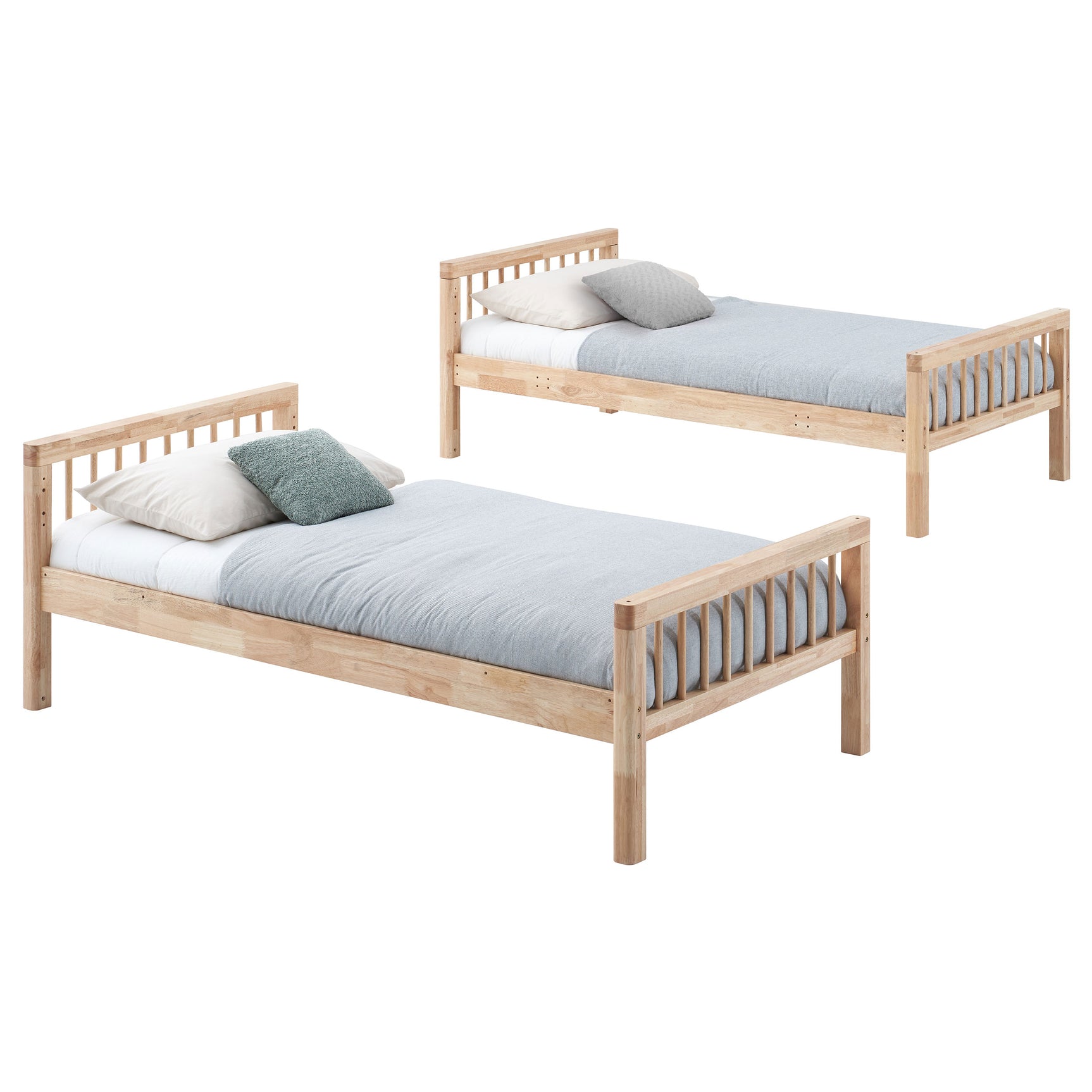 Dakota Wood Twin Over Twin Bunk Bed Natural - Tampa Furniture Outlet
