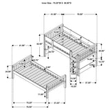 Dakota Wood Twin Over Twin Bunk Bed Natural - Tampa Furniture Outlet