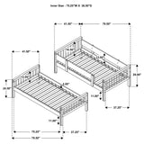 Dakota Wood Twin Over Twin Bunk Bed Natural - Tampa Furniture Outlet