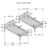 Dakota Wood Twin Over Twin Bunk Bed Natural - Tampa Furniture Outlet