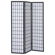 Tampa Furniture Outlet - Coaster - Carrie 3-Panel Room Divider Folding Shoji Screen Black - 4622