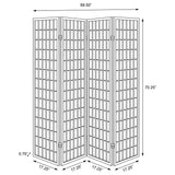 Roberto 4-Panel Room Divider Folding Shoji Screen Black - Tampa Furniture Outlet