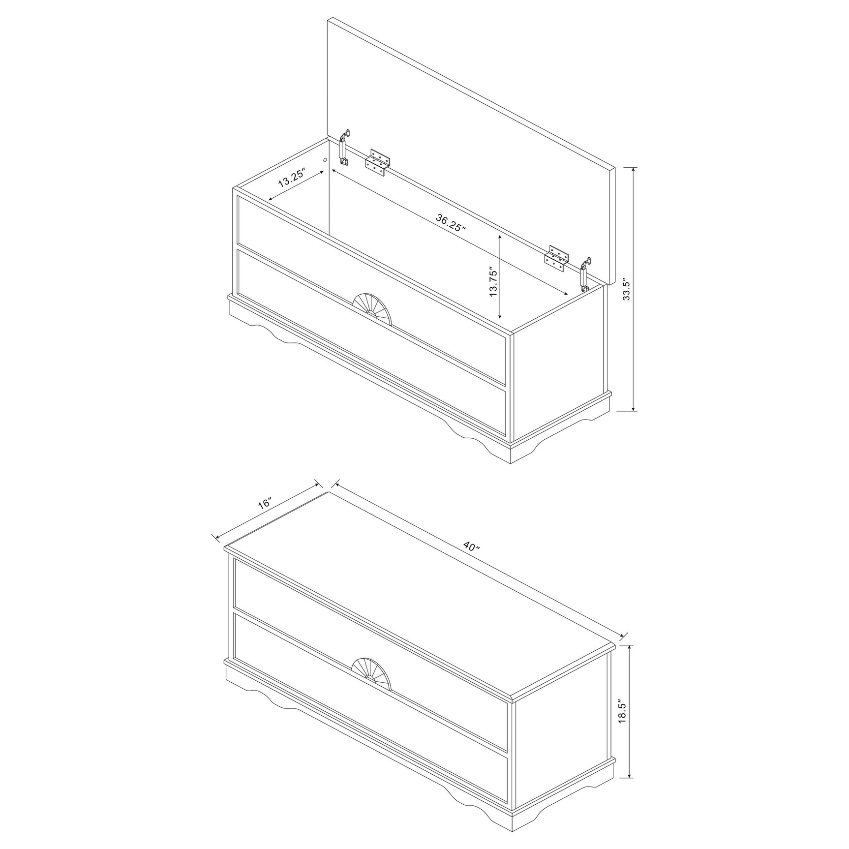 Paula Cedar Chest Warm Brown - Tampa Furniture Outlet