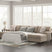 Tampa Furniture Outlet - Ashley Furniture - Newellen Sectional - RAF 3-Piece Sectional with Double Chaise / Hemp - 48404S7