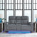 Tampa Furniture Outlet - Ashley Furniture - Studio Cave Living Room - PWR REC Loveseat/CON/ADJ HDRST / Steel - PC4980218