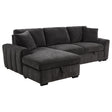 Tampa Furniture Outlet - Coaster - Pastrana Upholstered Sleeper Sectional Sofa LAF Chaise Grey - 500349