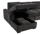 Pastrana Upholstered Sleeper Sectional Sofa LAF Chaise Grey