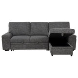 Demko Sleeper Sectional Sofa with Speaker and Storage Chaise Granite