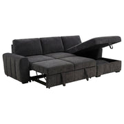 Tampa Furniture Outlet - Coaster - Pastrana Upholstered Sleeper Sectional Sofa RAF Chaise Grey - 500359