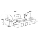 Pastrana Upholstered Sleeper Sectional Sofa RAF Chaise Grey