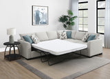 Ashford Chenille Upholstered Sleeper Sectional Sofa Greige - Tampa Furniture Outlet
